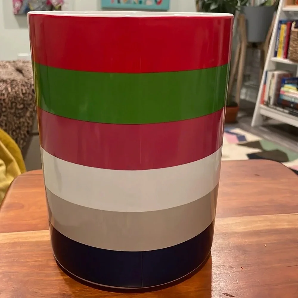 Kate Spade x Lenox Colorblock Stripe Preppy Kitchen Utensil Holder Ceramic